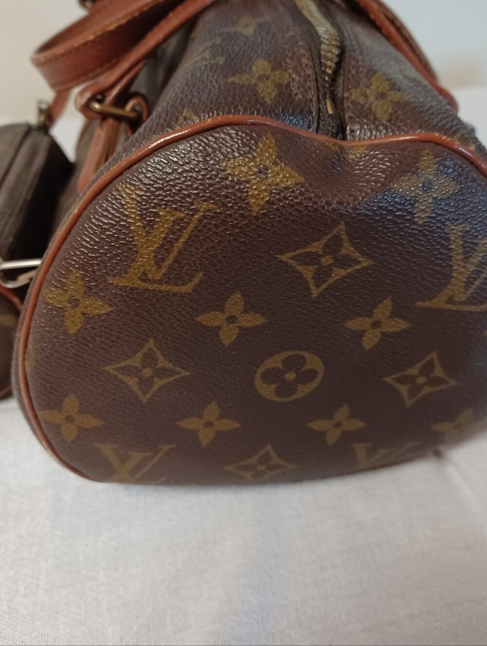 Auth Louis Vuitton Papillion w/pouch handbag purse Exc Vintage - Picture 6 of 10